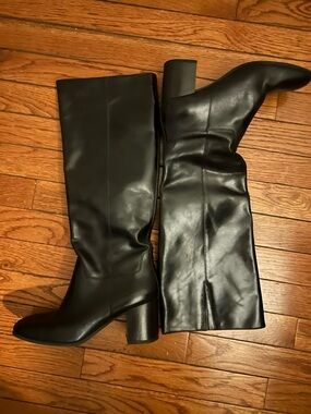 Vagabond Classic Black Knee-High Block Heel Boots